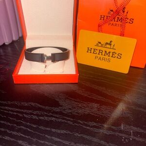 Hermes Noir Cuff Bracelet